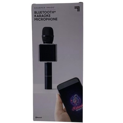 sharper image karaoke microphone and bluetooth speaker