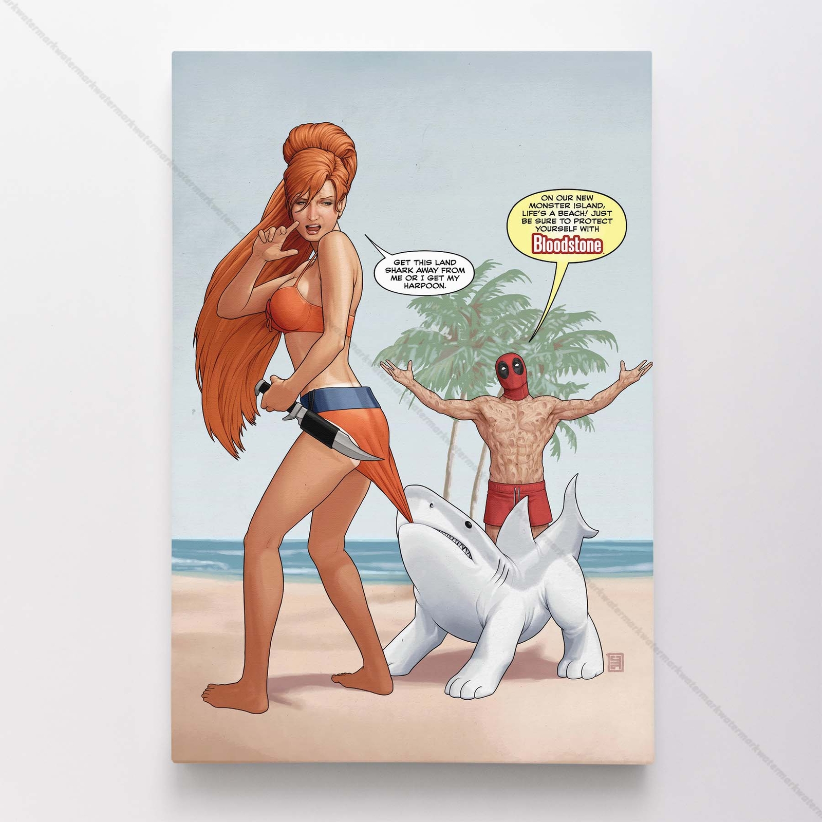 Deadpool Poster Canvas Marvel Comic Book Cover Art Print #19479