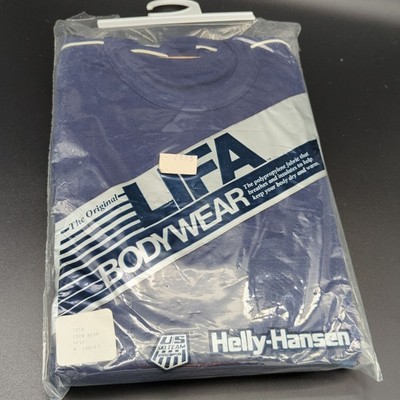 Vintage Helly Hansen Lifa Bodywear navy blue Terry crew neck medium NEW