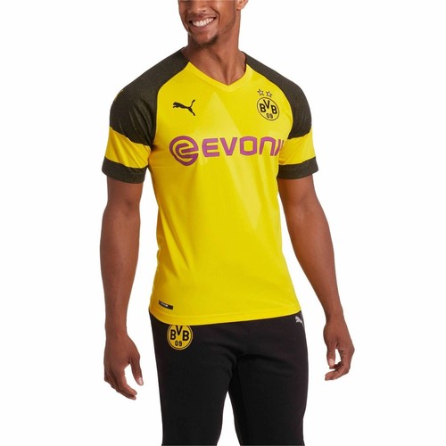 [753310-01] Реплика мужской домашней рубашки Puma BVB с логотипом Evonik - Borussia Dortmun