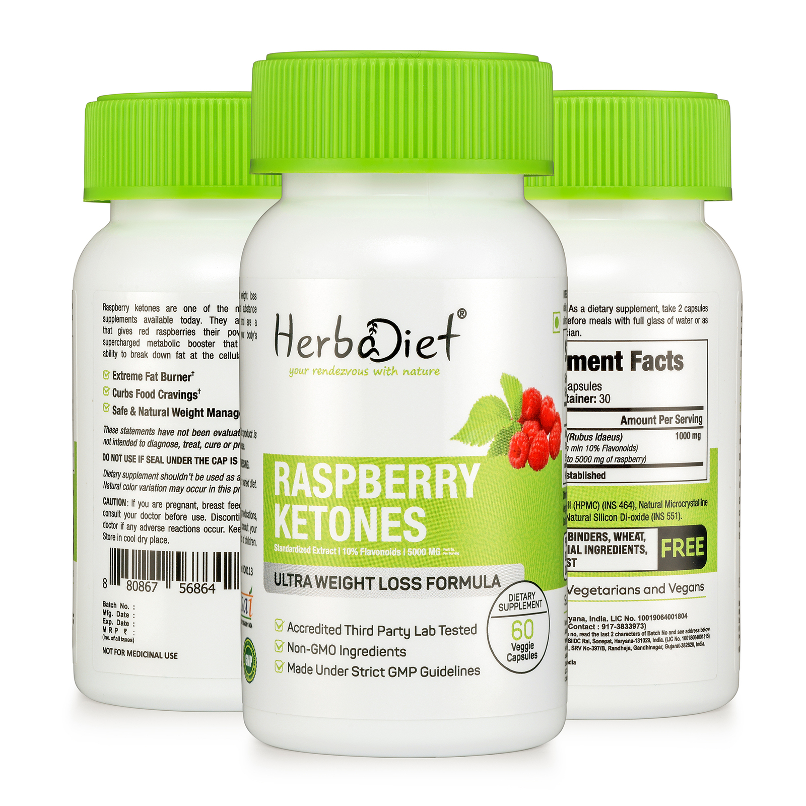 Raspberry Ketone  Loss Capsules STRONG  Diet Pills MAX - Picture 4 of 4