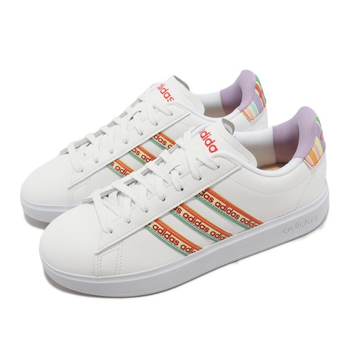 

adidas Grand Court 2.0 White Lush Red Purple Glow Women Casual Lifestyle HP9412, Белый, Grand Court 2.0