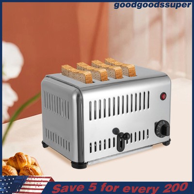 Stainles 4 Slices Commercial Conveyor Toaster Heavy Duty Electric Baking Machine
