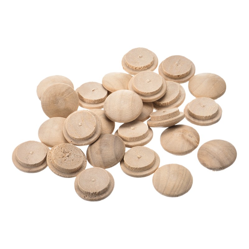 Holzstopfen, 50 Stk 20x15 Mm - Buchenholz-Knopfstopfen, Schraubenlochabdeckungen