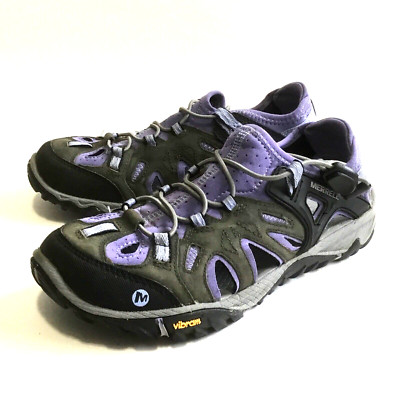 merrell vibram unifly hiking fishing sandal mens size 75 gray black 185463861476