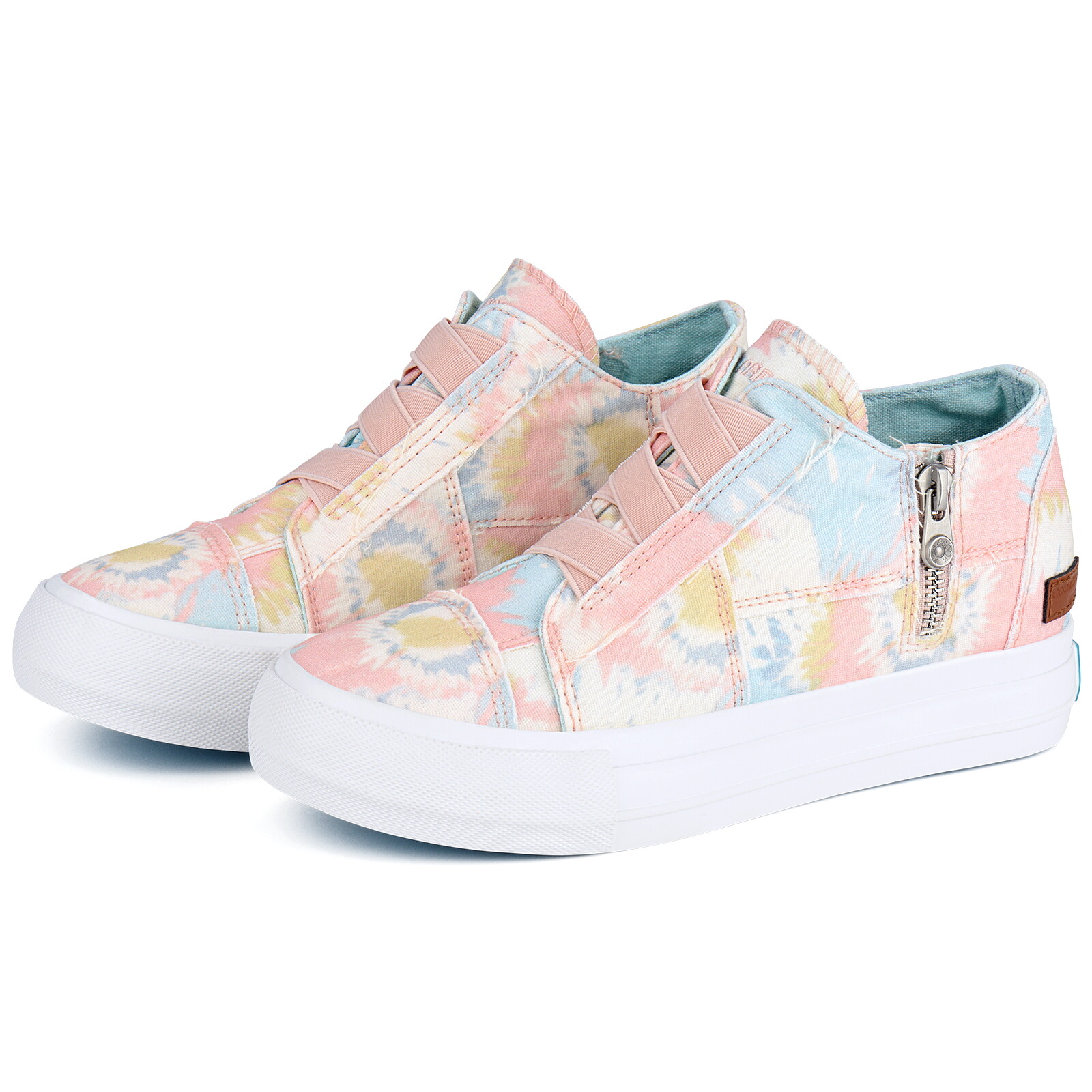 Women's Wedge Platform Sneakers Slip On Casual Canvas Shoes Fashion Zipper Shoes
