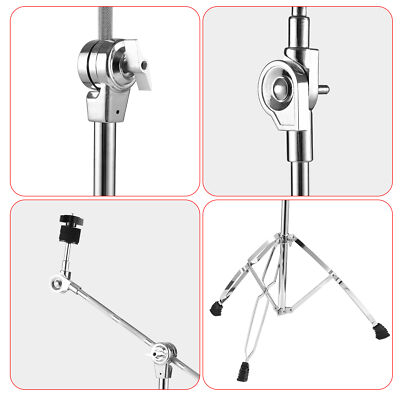 2 Pack Cymbal Straight Boom Stand Double Braced Heavy Duty Thicken Alloy Holder