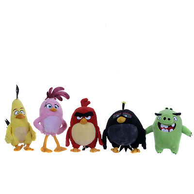 NEW OFFICIAL 12" 5" ANGRY BIRDS THE MOVIE PLUSH SOFT TOY ANGRY BIRD COLLECTION