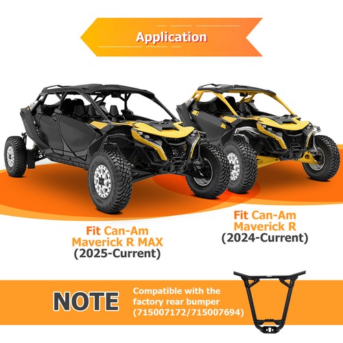 UTV 2" Rear Towing Hitch with 3/4" D-ring For Can Am Maverick R /R Max 2024-25