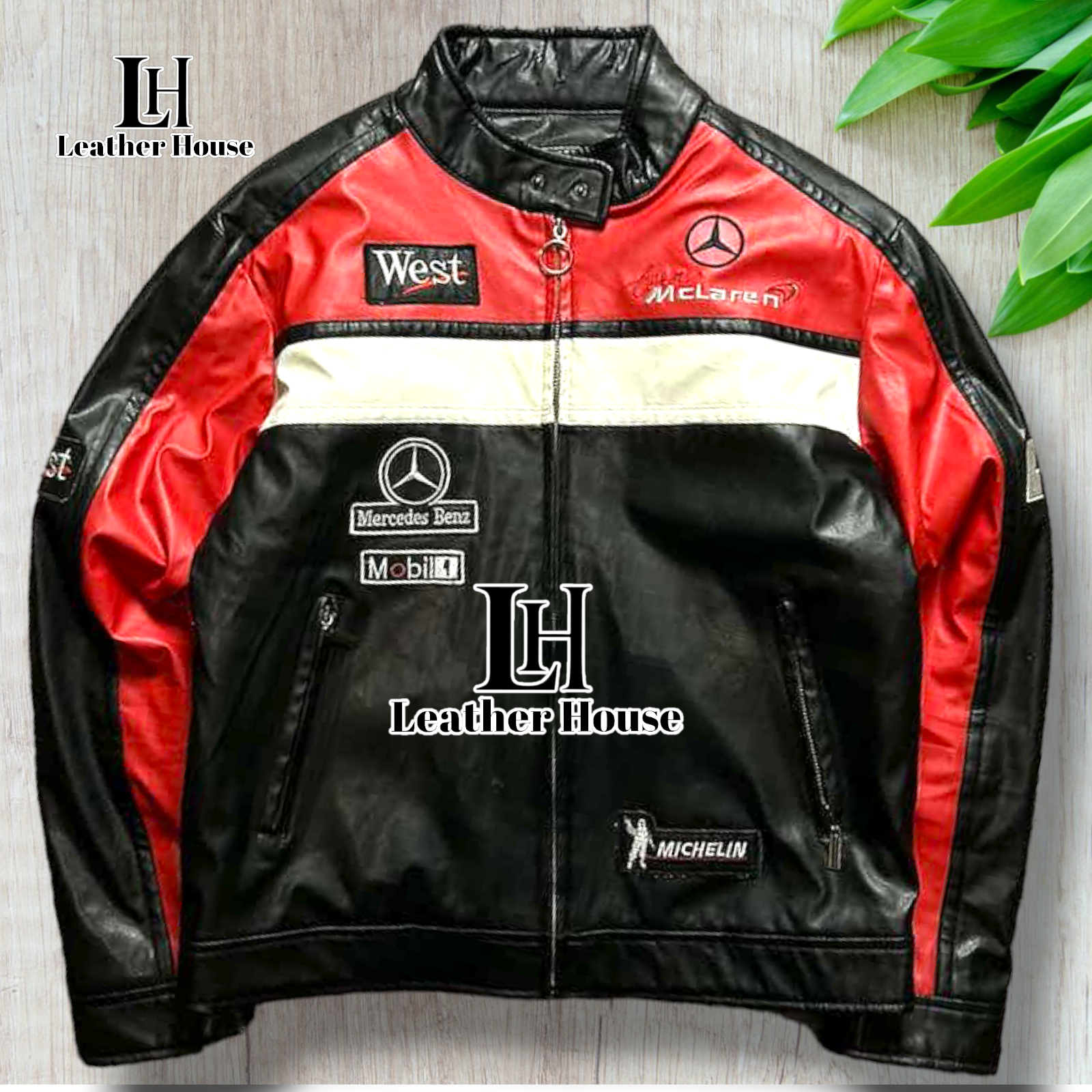 Mercedes Leather Jacket Vintage Mercedes Racing Jacket Biker Racing Jacket Mercedes Leather Jacket Vintage Mercedes Racing Jacket Biker Racing Jacket