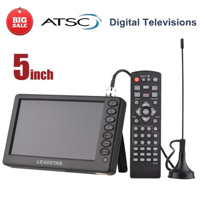 5inch Digital ATSC HD TV Video Player Support FM/USB/TF Card Slot 1500mAh R7A9