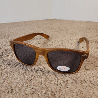 MERRELL Outdoor Sports Sunglasses Wood Pattern Frames Black Tinted Lenses