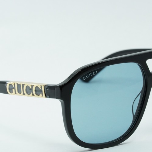 Pre-owned Gucci Gg1188s 004 Black/blue 58-17-140 Sunglasses Authentic