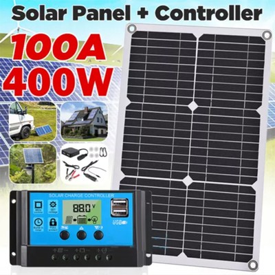 Watt Flexible Solar Panel 400W 12V Mono Home RV Rooftop Camping Off-Grid Power