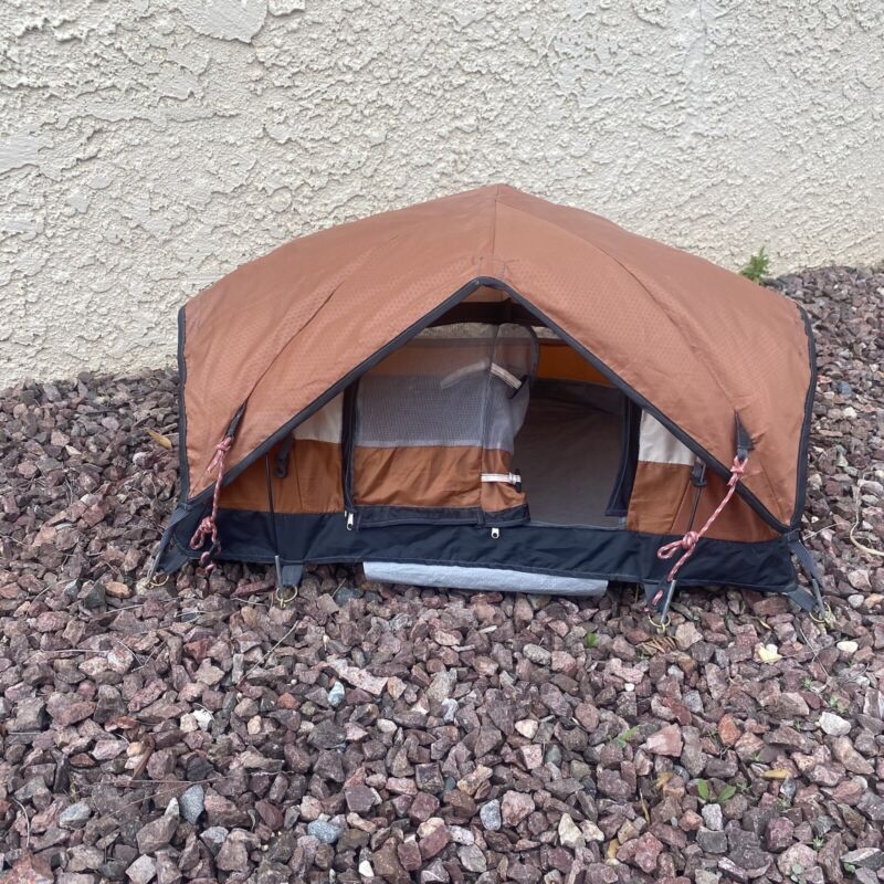 ALPINE MESA 9 Store Display Mini Tent Replica 27x16 Gray Orange With Cover