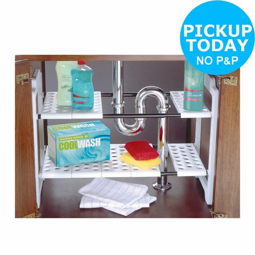 Addis 2 Shelf Under Sink Storage Unit White Ebay