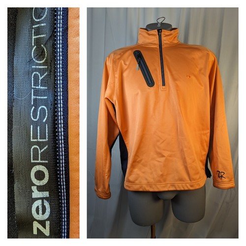 k♡08 Zero Restriction Golf 1/4Zip Pullover Jacket Orange Black
