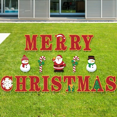 Blulu Merry Christmas Yard Sign Outdoor Lawn Decorations Christmas Yard