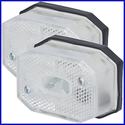 2x LED Begrenzungsleuchte Positionsleuchte Umrissleuchte weiss Anhänger PKW