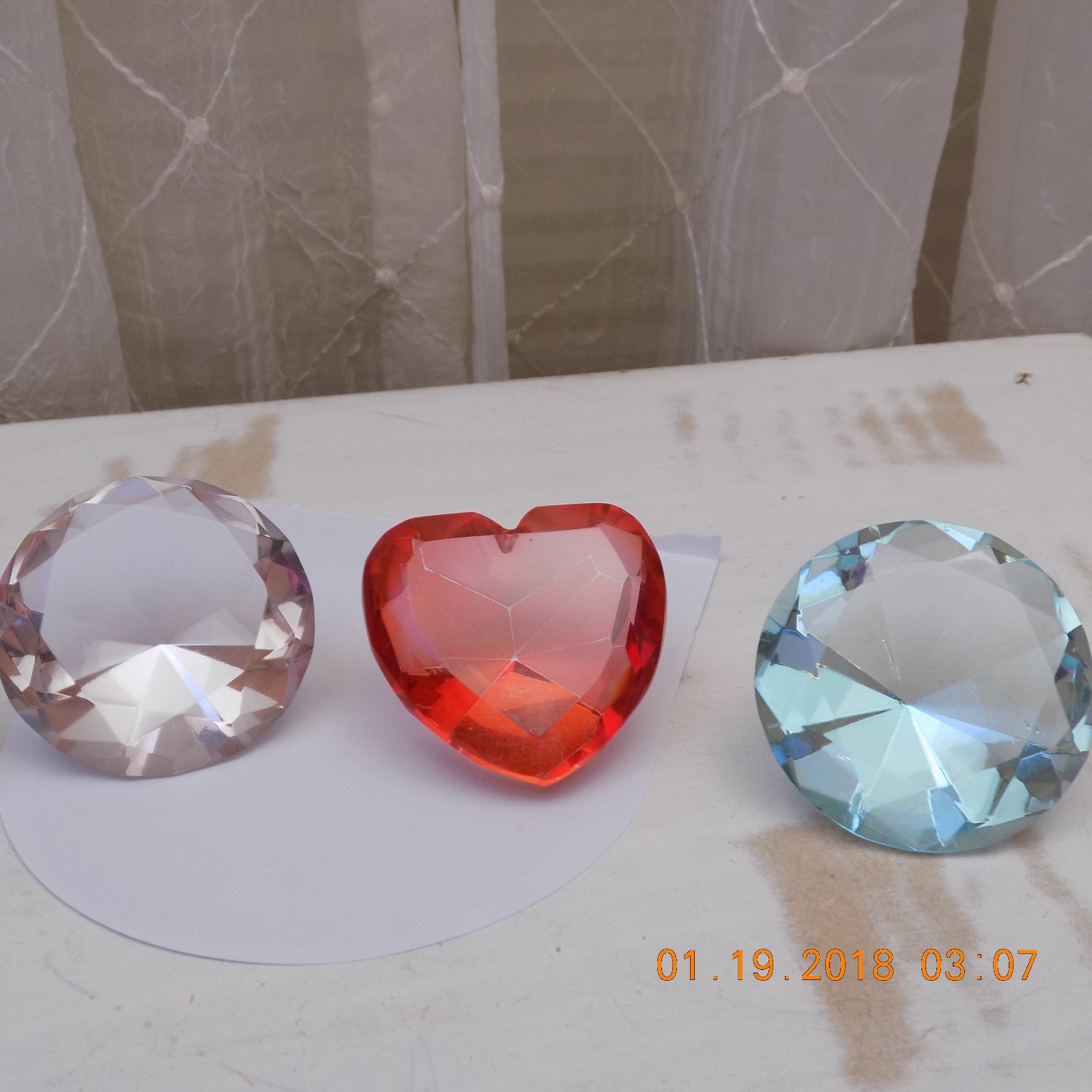 six collectable jewel or jem paper weights or baubles