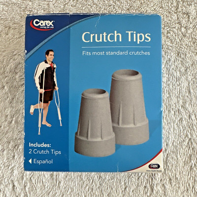 Carex Crutch Tips Extra Large with Metal Reinforced Base Skid-Resistant A71600