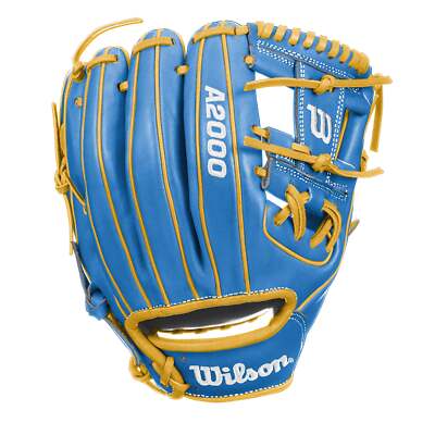 Wilson A2000 1786 11.5'' Infield Baseball Glove - Sky Blue Yellow - Right Hand Th