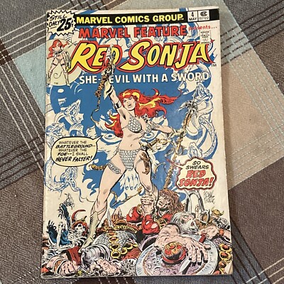 MARVEL FEATURE #4 1975 MARVEL COMICS RED SONJA Bagged & Boarded  