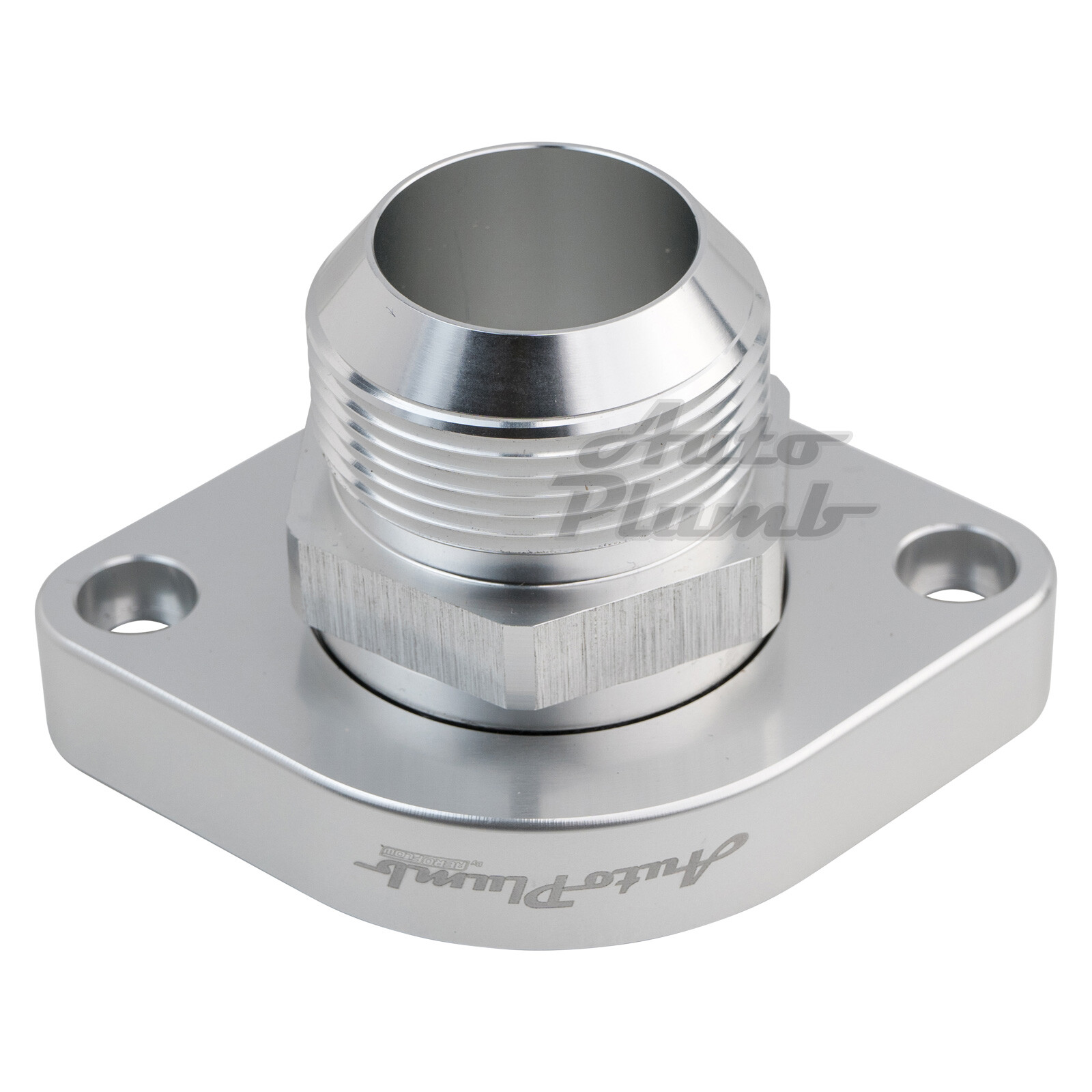 AutoPlumb 20AN LS Chev Straight Silver Thermostat Housing Aeroflow