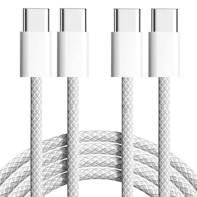 Braided USB C to USB C Cable 3ft - 60W Type C Fast Charger USBC to USB-C Wove...