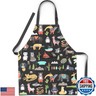 BABYBOET Kids Apron for Girls and Boys Apron for Kids Toddler with Pocket for Painting Cooking Baking Art Gardening Craft (Animals World, Medium 6-12 yrs)
