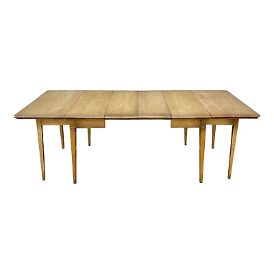 1960s Unique Furniture Makers Traditional Ash Drop Leaf Extension Dining Table