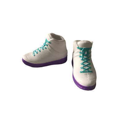 Creatable World Doll Shoes White Tennis Shoes Purple & Aqua Trim Sports