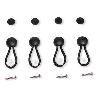 Stayput Fasteners 6 5/8'' Standard Size Black Bungee Shock Cord & Fastener for