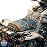 Qpednta Tribal Aztec ATV Seat Cover Soft Anti-Slip 4-Wheeler Seat Covers Waterproof Breathable Elastic Polyester Fabric, Universal Fit Most ATV Four-Wheeler