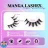 Losha Lashes Spiky Manga Lashes 14 Pairs Anime False Eyelashes 8D Wispy Asian Eye Lashes Pack Natural Soft Fake Eyelashes (Cutes Only)