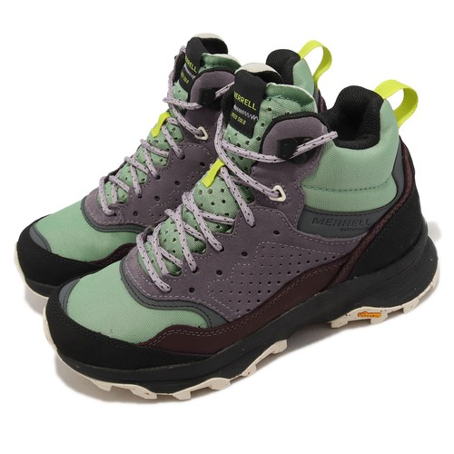

Женские кроссовки Merrell Speed Solo Mid WP Vibram Green Purple для походов на открытом воздухе J005098, Зеленый, Speed Solo Mid Wp