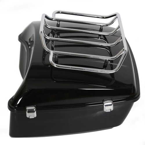Chromed Tour Pak Pack Luggage Top Rack For Harley Touring Road King Street Glide