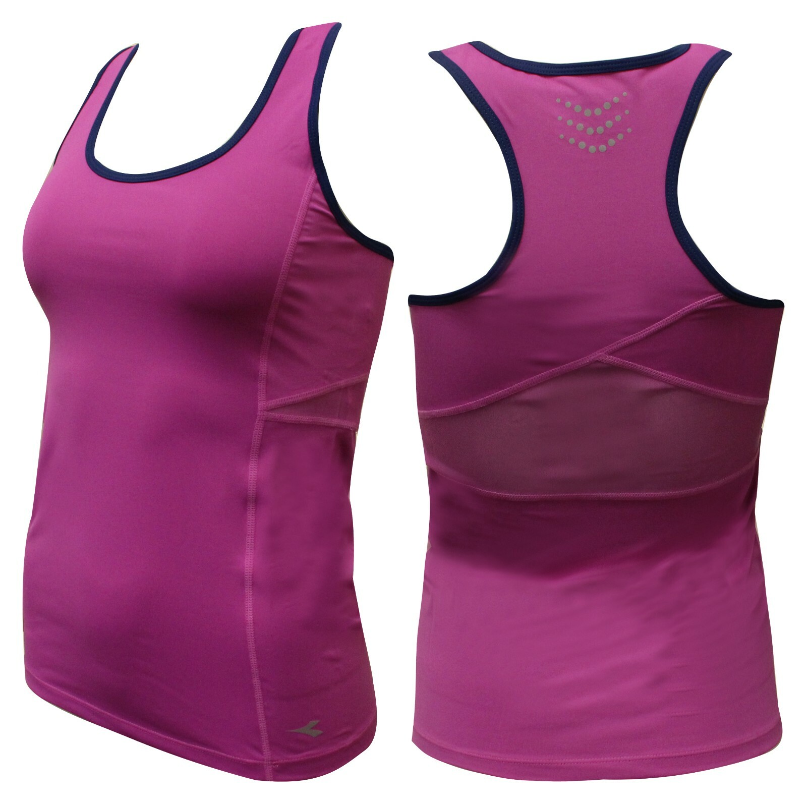 Diadora Womens Tank Top Gym Training Running Vest Purple 102 171016 55274 A9E | eBay