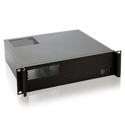 MicroATX 2U Rackmount Server Chassis Short Depth 1x5.25 Front +4x3.5 Bay / US...