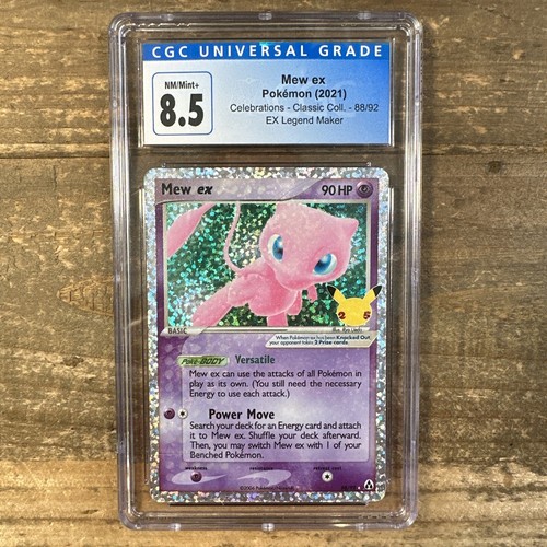 Pokemon Card - MEW EX - CELEBRATIONS 88/92 - CGC GRADED 8.5 Pokemon Card - MEW EX - CELEBRATIONS 88/92 - CGC GRADED 8.5