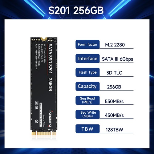 256GB M.2 SATA III SSD 2280 6Gb/s Internal Solid State Drive Hard Disk PC Laptop