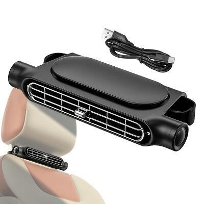 Car Headrest Fan Auto Front Back Seat Air Cooling Circulator Summer Cooler USB