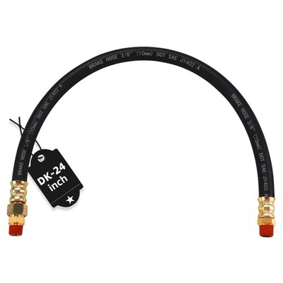 Air Brake Hose, 48" 3/8" ID Hose, 3/8" NPT Fittings, 1 Fixed, 1 Swivel & Hose