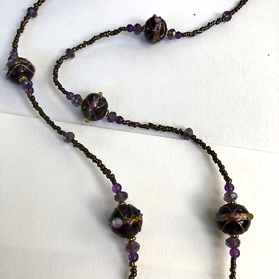 Long purple necklace outlet