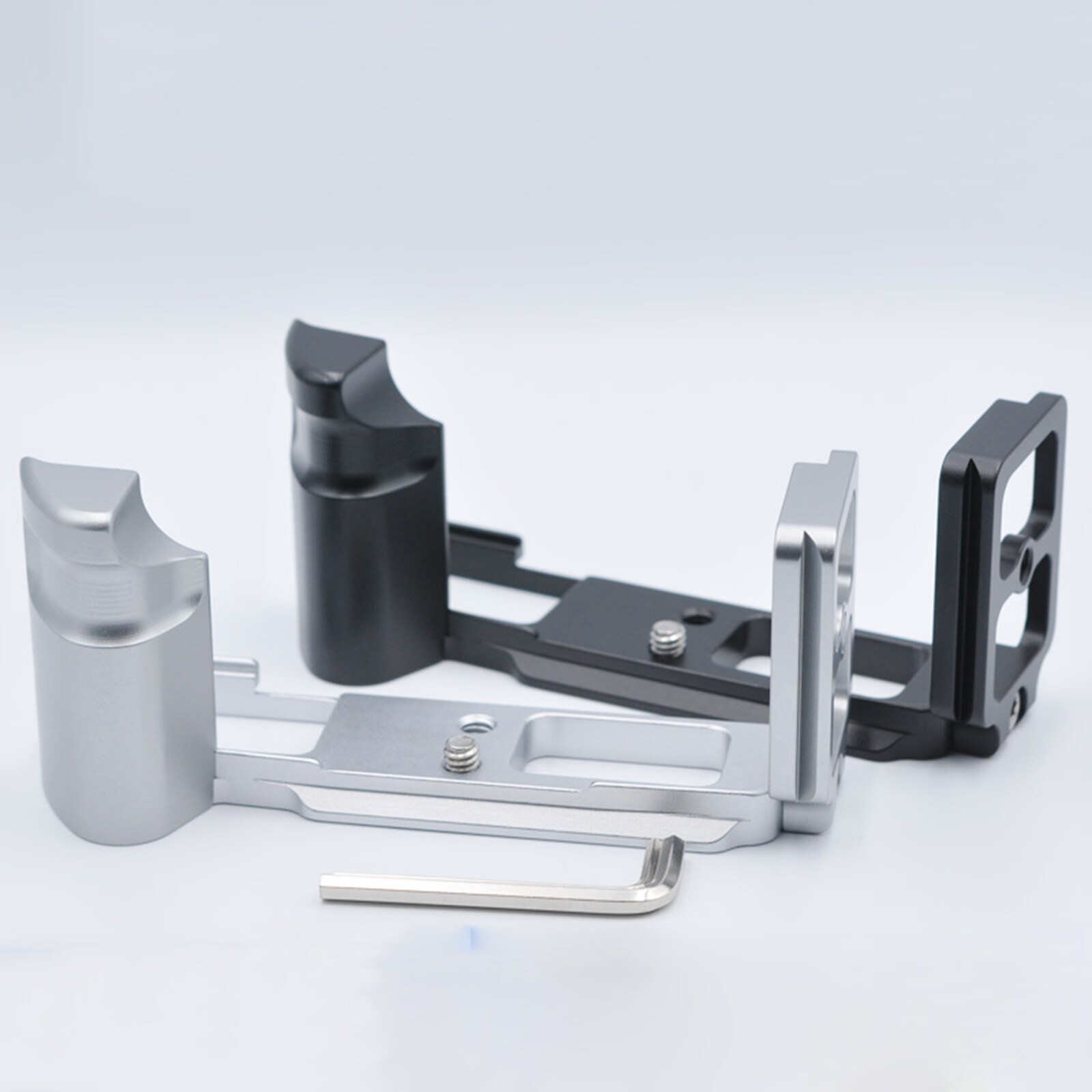 For Olympus PEN-F Camera Handle Grip Black/ Silver Metal Quick