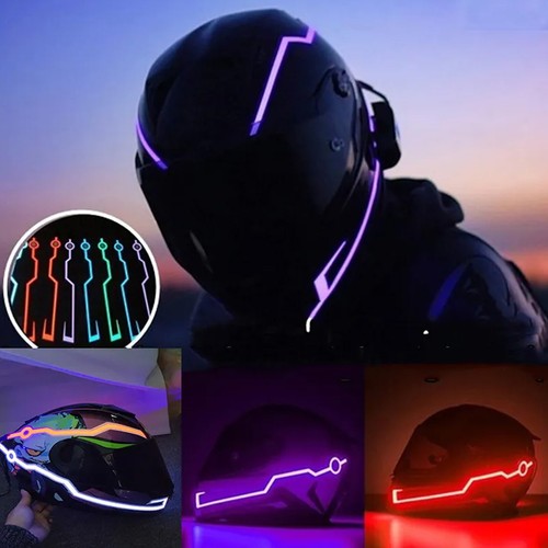 Motorcycle Helmet Light Strip Night Riding LED Light Flashing Signal Sticker