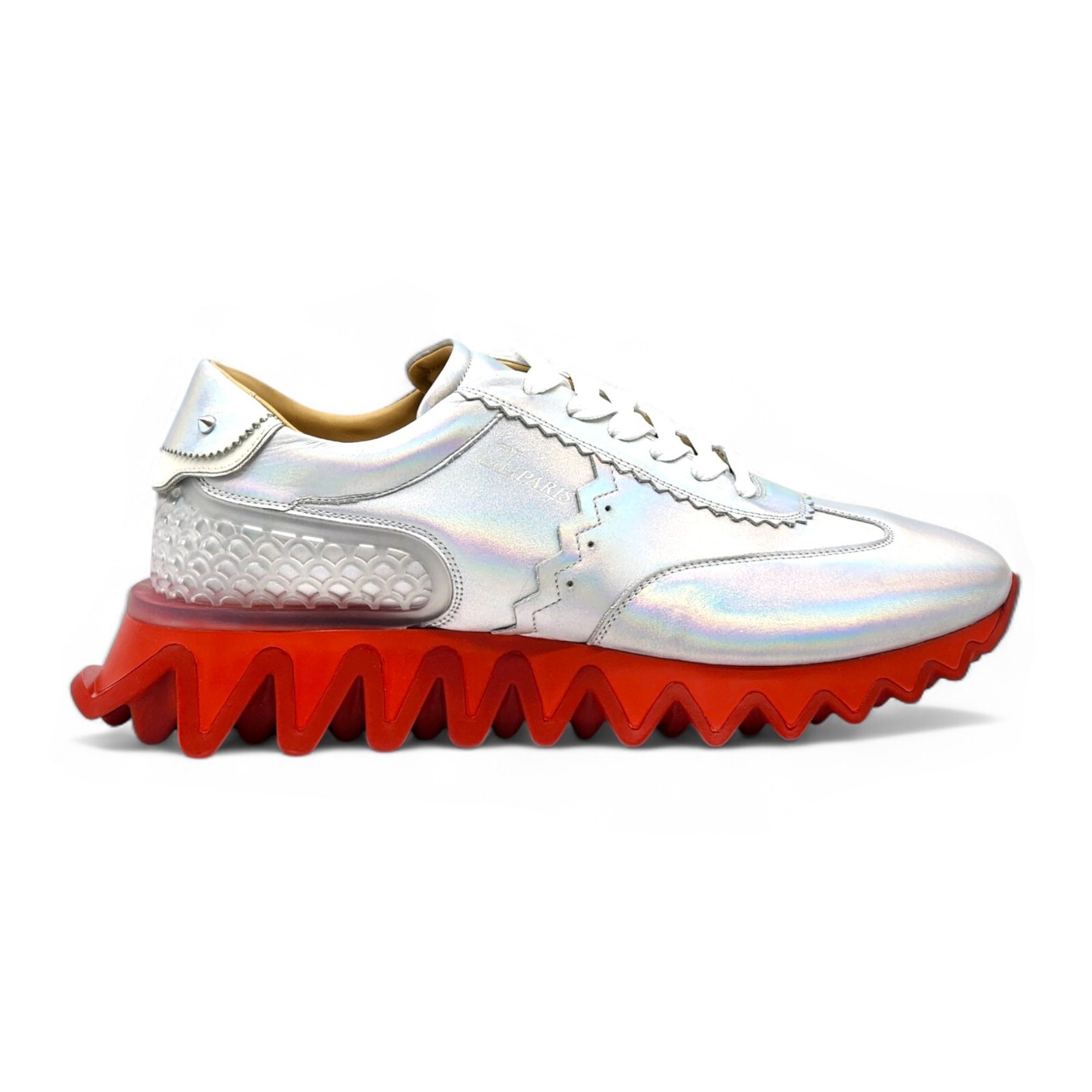 スニーカー Christian Louboutin Loubishark Glitter Iridescent- EU 43 Christian Louboutin Loubishark Iridescent Silver Sneakers EU