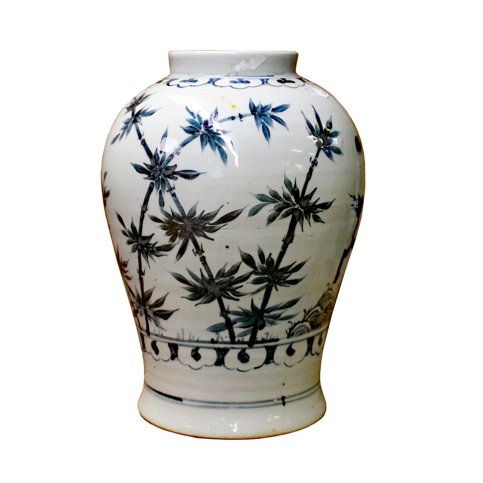Chinese Gray Blue Off White Tree Animal Graphic Ceramic Vase ws1072S Chinese Gray Blue Off White Tree Animal Graphic Ceramic Vase ws1072S