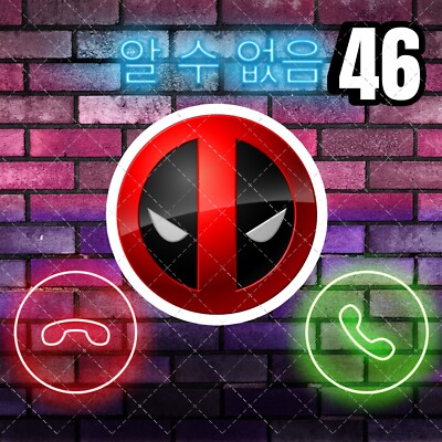 Dead Pool mini Stickers, | Cute, Funny decal For Laptop, Phone, Case, etc.