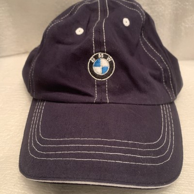 BMW USA Olympics Hat Baseball Cap Adjustable Strap Back Navy Blue Adult